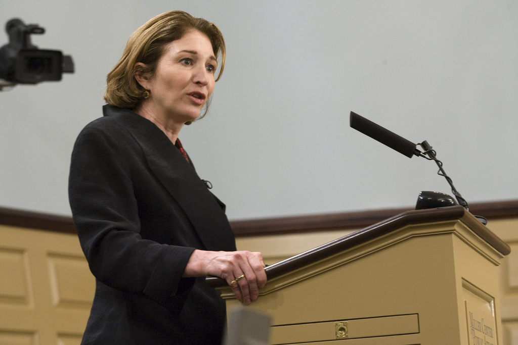 Anne-Marie Slaughter gives a speech at the Miller Center