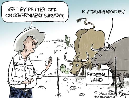 Clive Bundy Political Cartoon  ©Chip Bok www.bokbluster.com