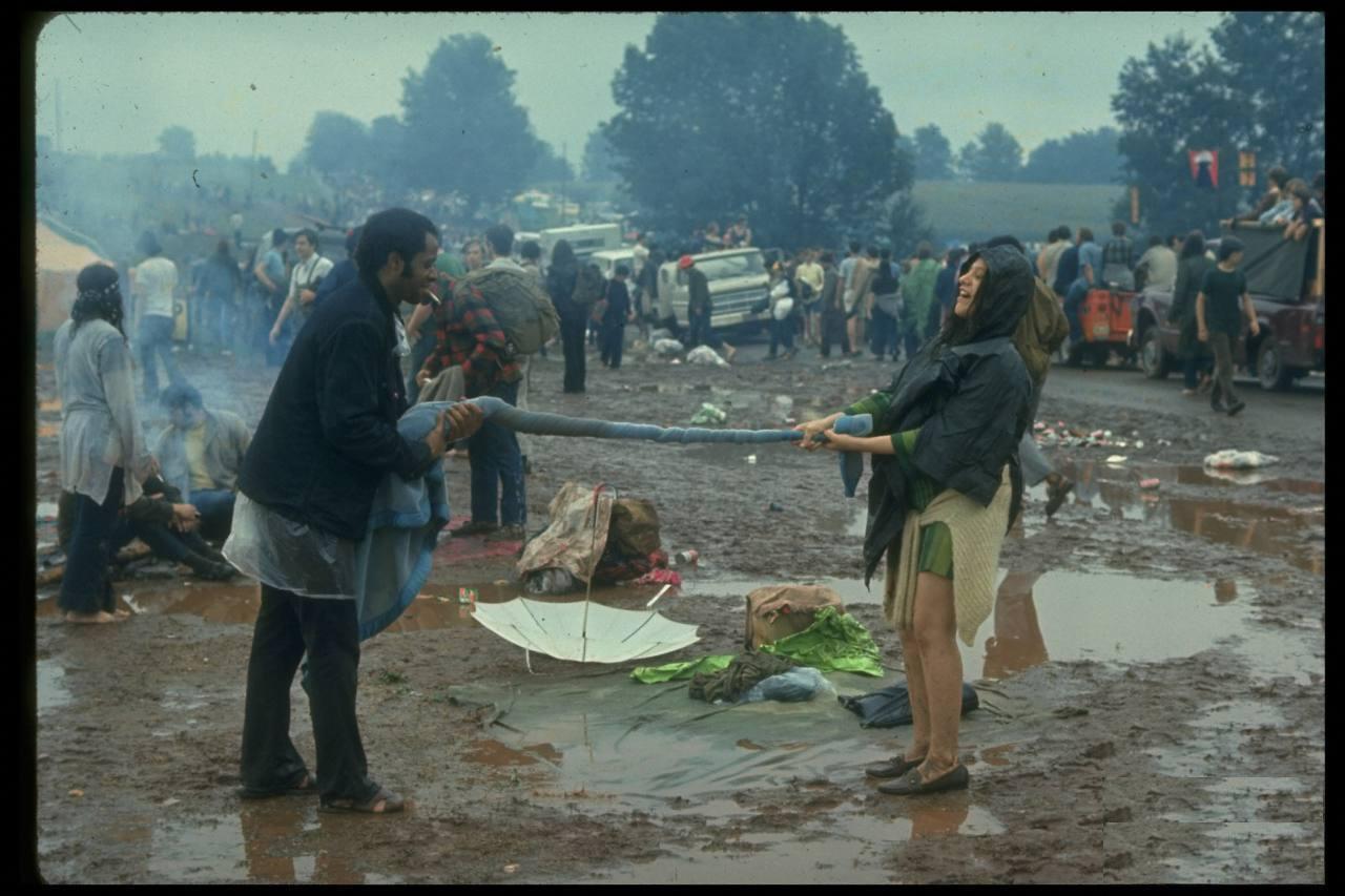 Scene from Woodstock. 1969.