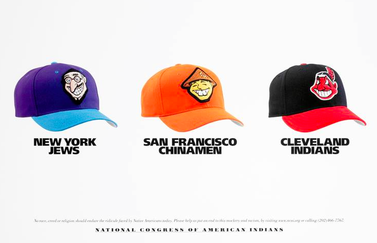 racist team mascots Hats NFL NBA NHL National Congress American Indians