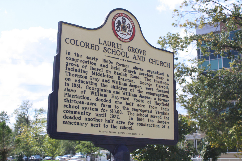 Laurel Grove Colored School Church Sign Fairfax