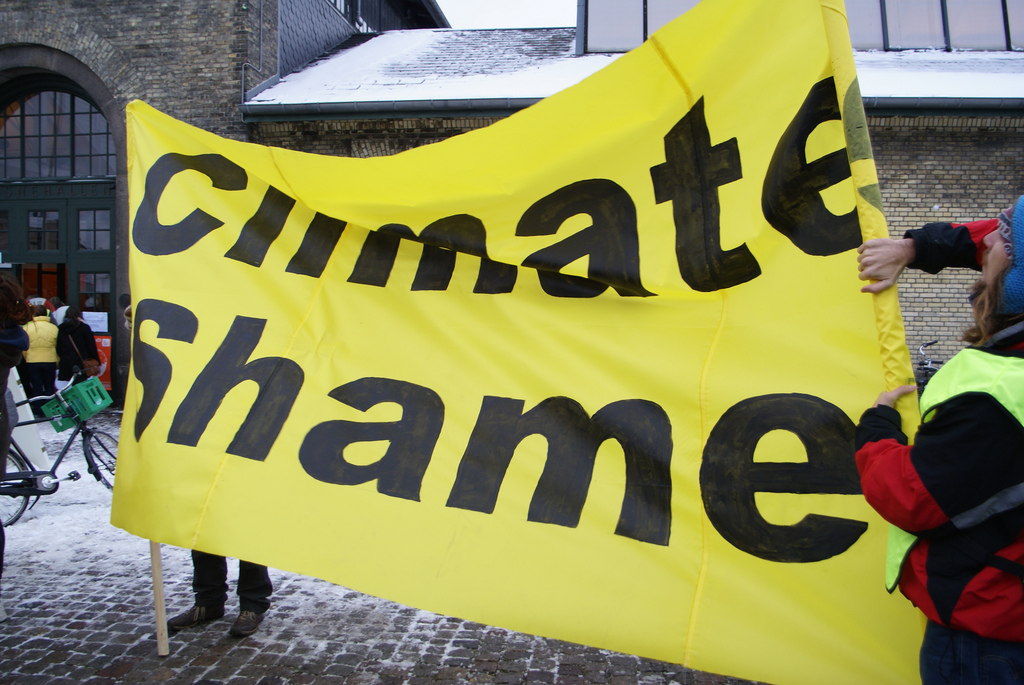 WWF Climate Change Protest Banner