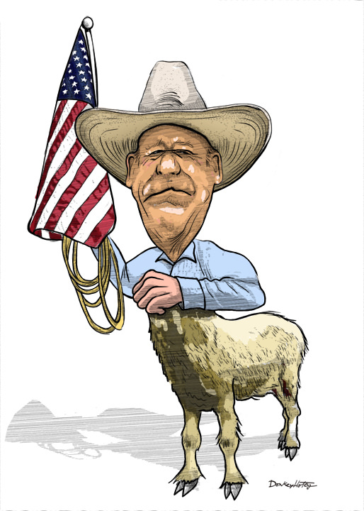 Cliven Bundy DonkeyHotey Illustration Cliven Bundy DonkeyHotey Illustration