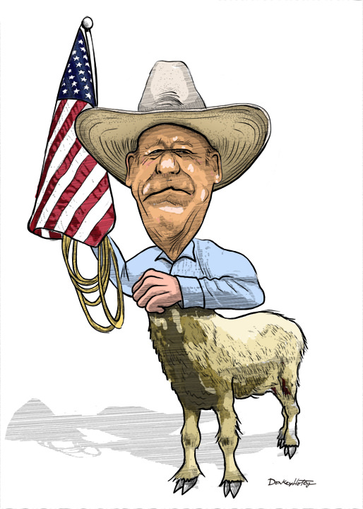 Cliven Bundy DonkeyHotey Illustration