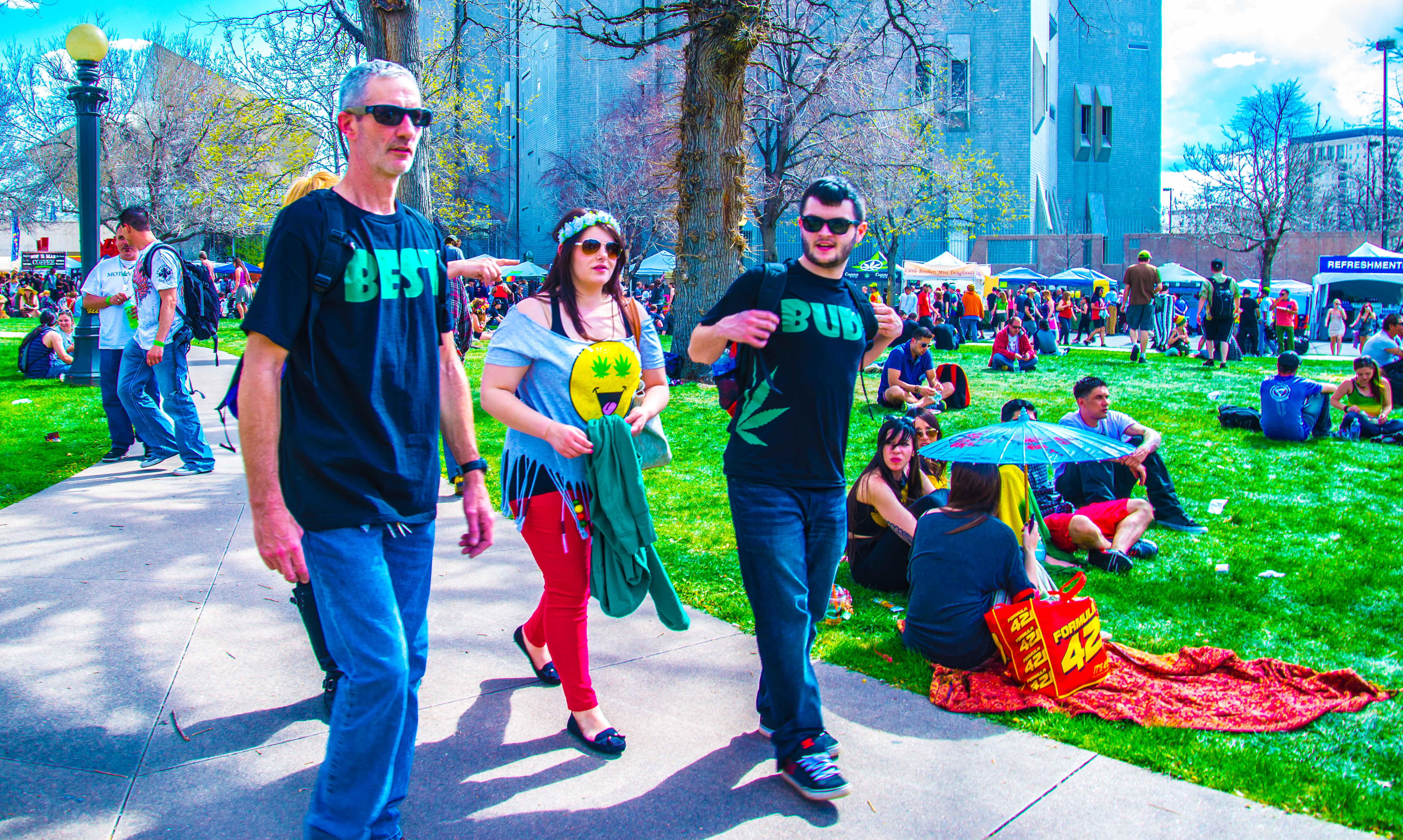 420 Rally Denver 2014 Fara Paige Civic Center Park (11 of 24) 420 Rally, Denver Civic Center Park 2014 Crowd Capitol Weed Smoke Cloud Capitol Best Bud T-Shirts Image ©Fara Paige