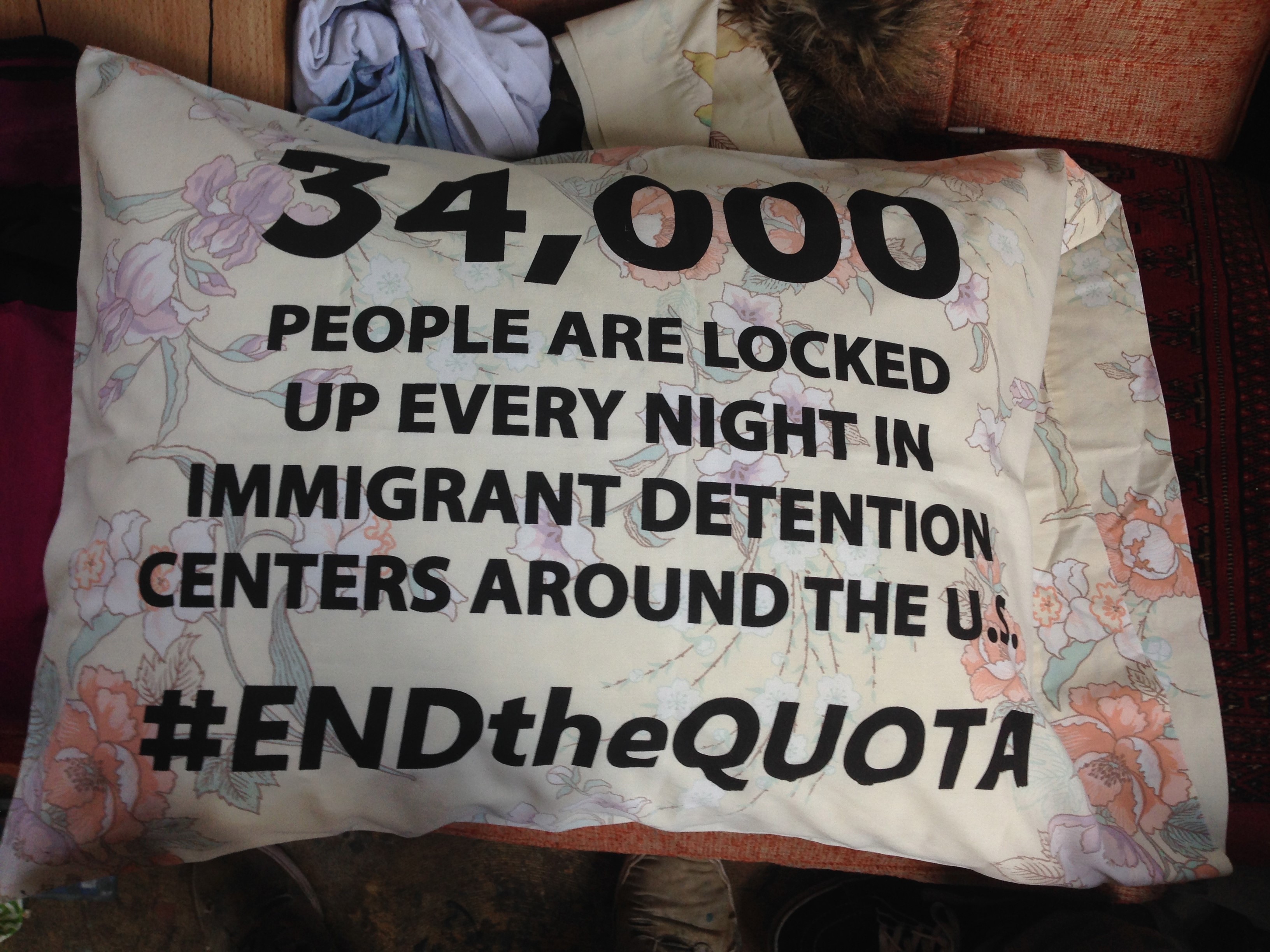 #EndTheQuota Pillow