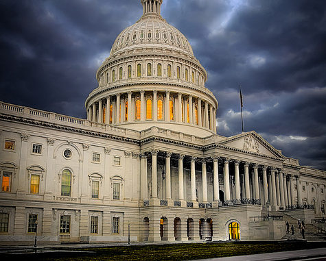 capitol dome storm clouds